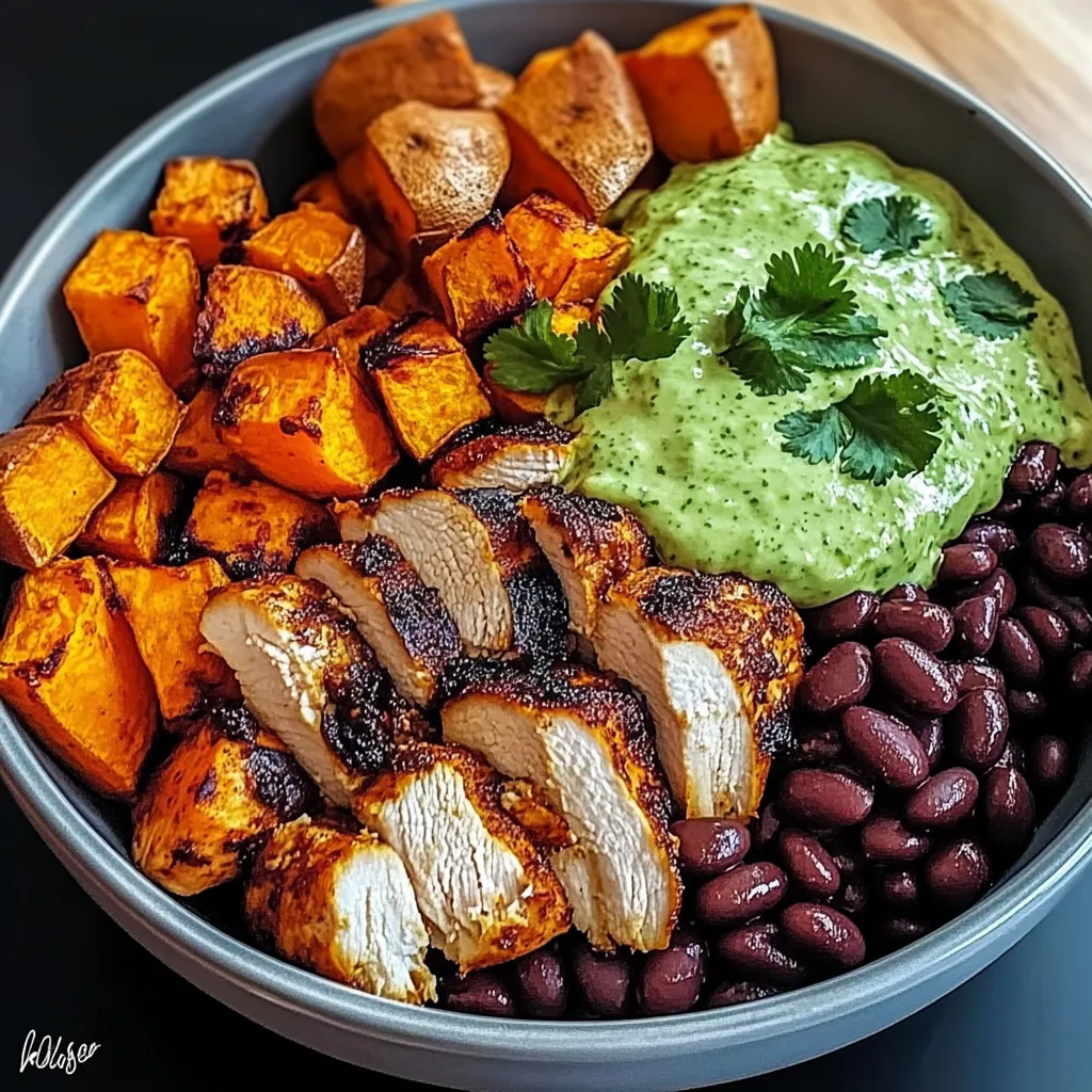 Tips for Chipotle Chicken Bowl with Black Beans, Sweet Potatoes, and Cilantro Lime Sauce