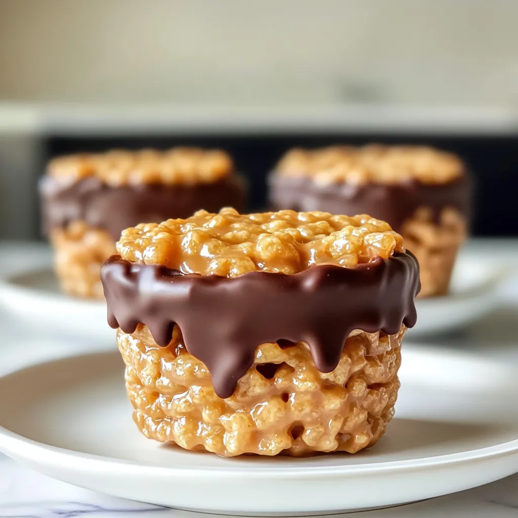 Tips for Peanut Butter Chocolate Rice Krispie Treat Cups