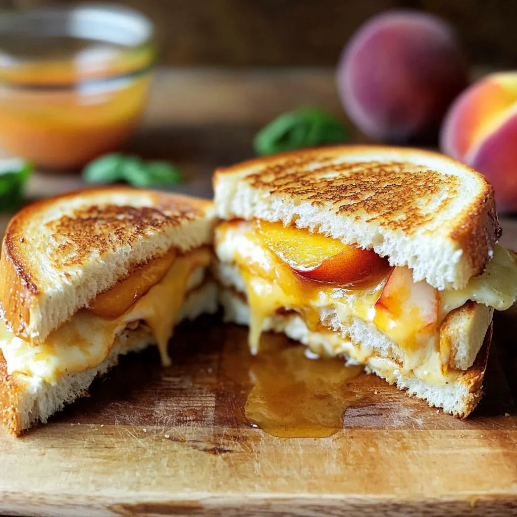 Tips for Honey Peach White Cheddar Grilled Cheese Sandwich