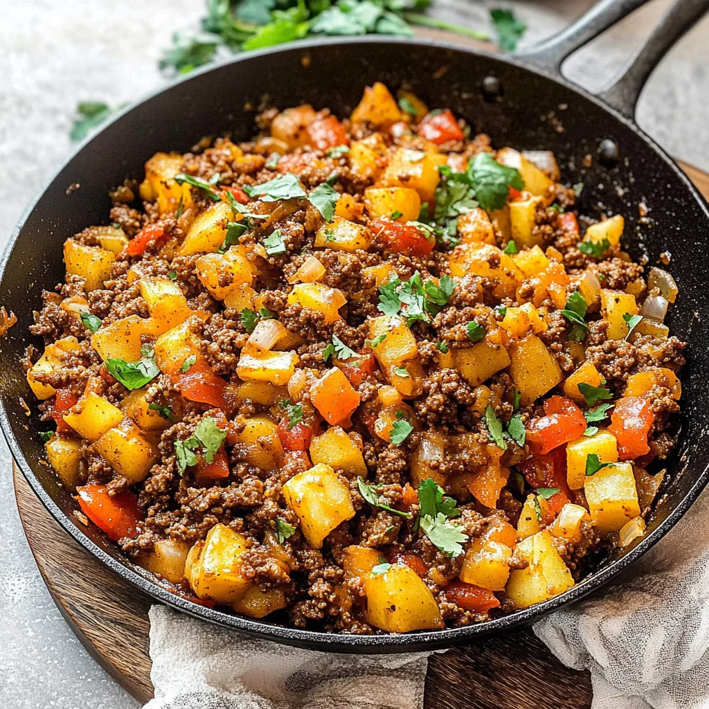 Tips for Mexican Ground Beef and Potato Skillet