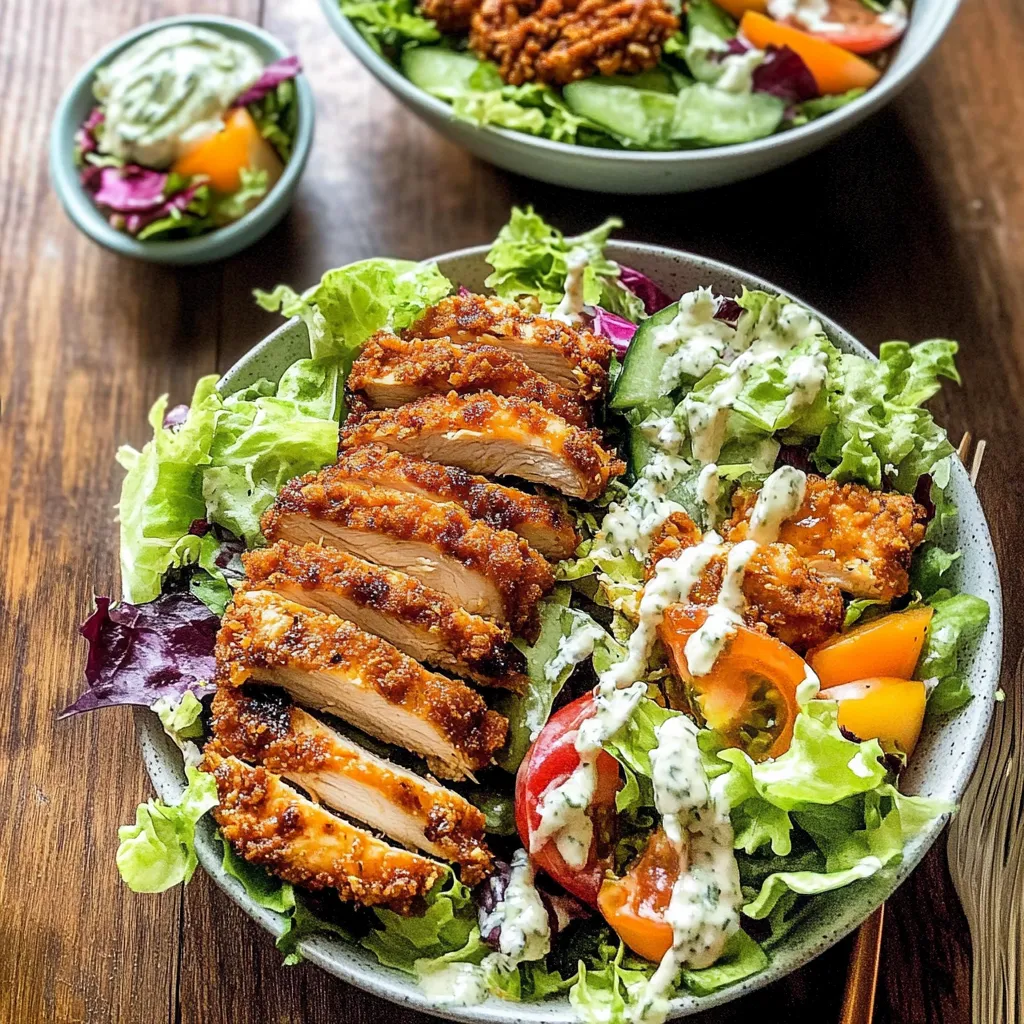 Tips for Crispy Buffalo Ranch Chicken Salad