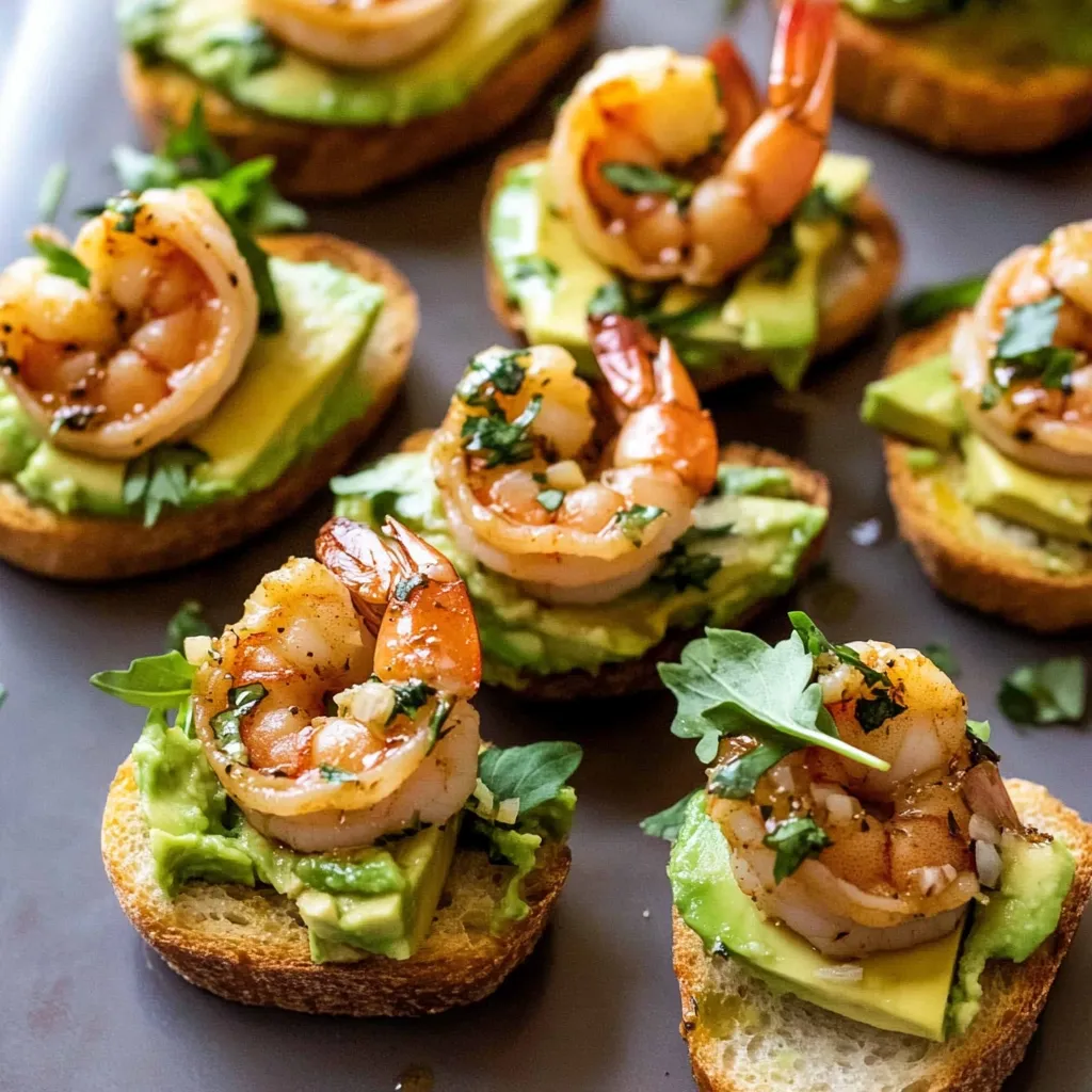 Tips for Garlic Shrimp and Avocado Crostini
