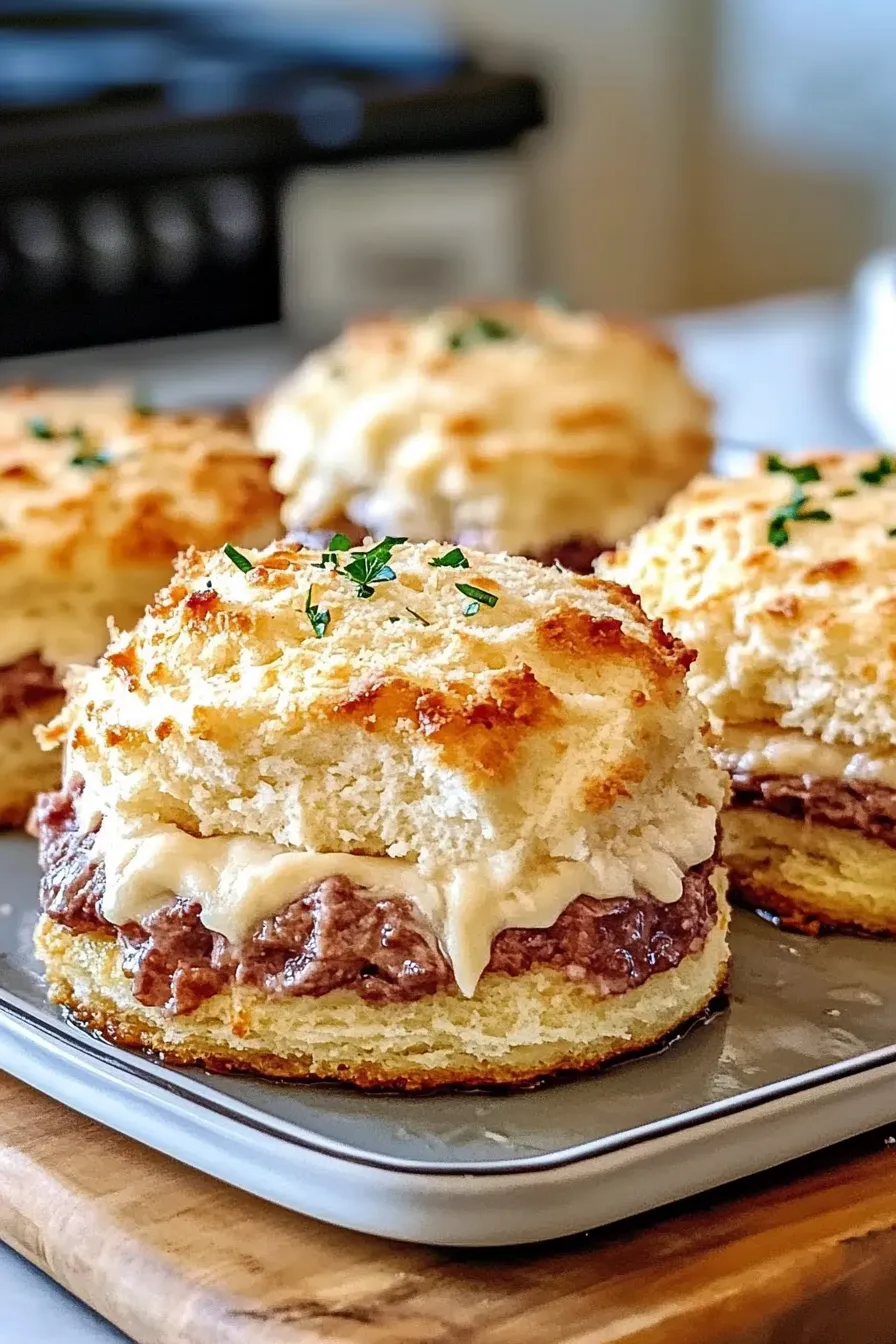 Baked French Dip Biscuits Recipe: