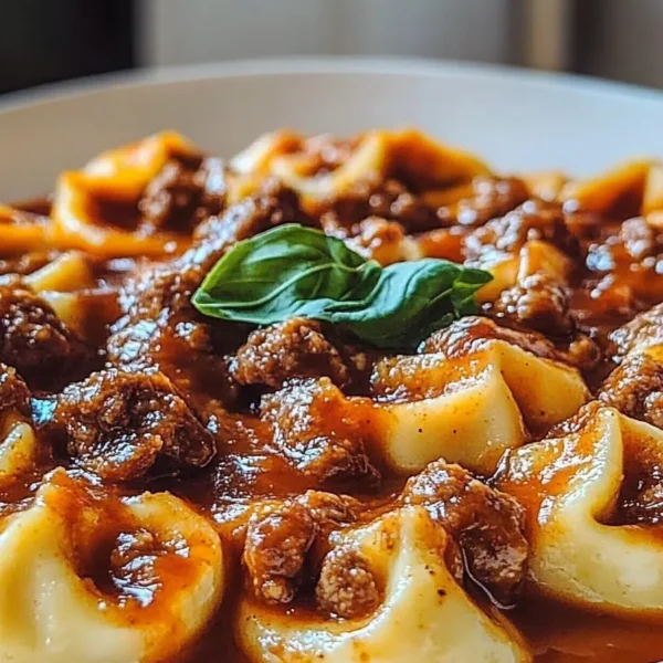 Beef Tortellini Enchilada on a Plate