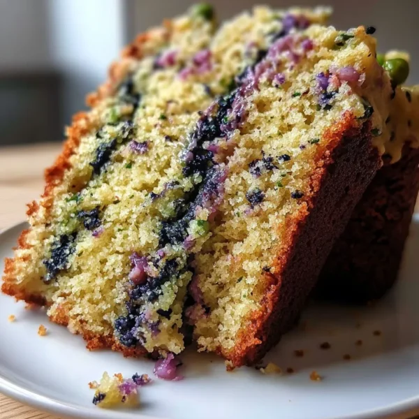 Blissful Blueberry Zucchini Bread with 1 Secret Ingredient Slice