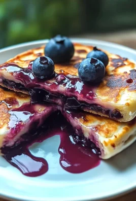 Delicious Blueberry Breakfast Quesadilla