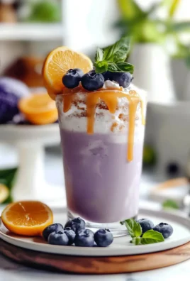 Refreshing Blueberry Colada Drink