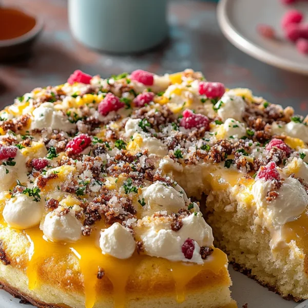 Delicious Brunch Pizza Fresh Out of the Oven