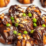 Caramel Apple Pretzel Bites on a Plate