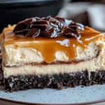 Delicious Caramel Brownie Cheesecake Slice