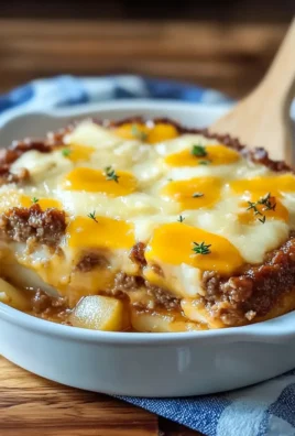 Cheesy Hamburger Potato Casserole Freshly Baked