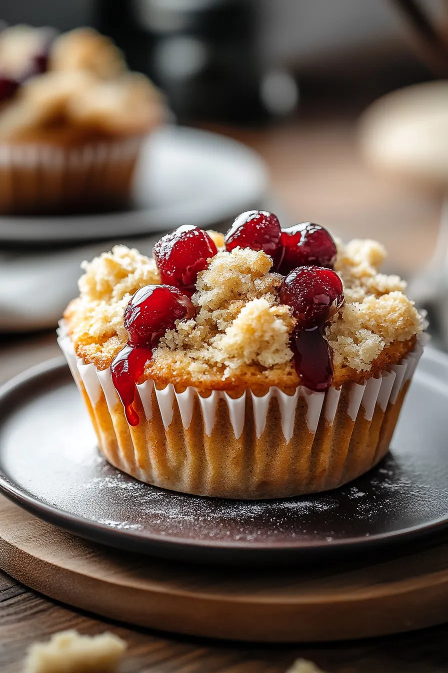 Cherry Cobbler Muffins