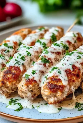 Juicy Chicken Kofta with Creamy Garlic Yogurt Sauce