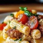 Delicious Chicken Sausages with Zucchini, Tomatoes, and Pasta