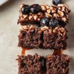Chocolate Rice Krispies Treats on a White Plate