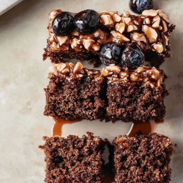 Chocolate Rice Krispies Treats on a White Plate