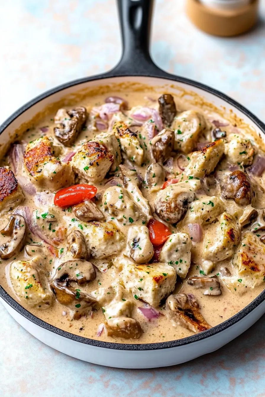 Creamy Chicken Stroganoff