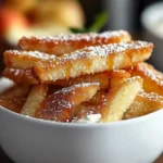 Crispy Air Fryer Apple Fries Served with Cinnamon Dip