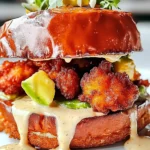 Crispy Chicken Caesar Sandwich on a Plate