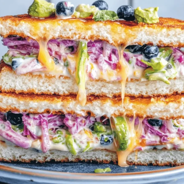 Crispy Chicken Sandwich with Pickled Slaw on a Plate