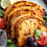 Delicious Crock Pot Birria Tacos on a Platter