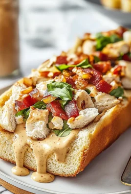 Delicious Chopped Chicken Bacon Ranch Sub Ready to Serve