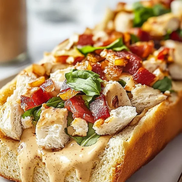 Delicious Chopped Chicken Bacon Ranch Sub Ready to Serve