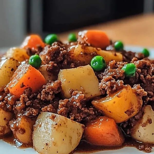 Easy Hobo Casserole Bake Served with Fresh Herbs