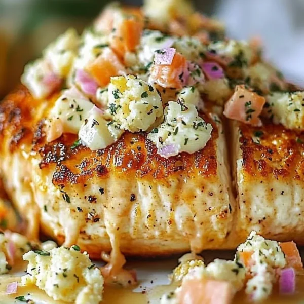 Elegant Crab and Shrimp Stuffed Salmon Plated for Special Occasions