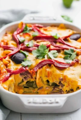 Fajita Chicken Casserole Freshly Served