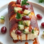 Flavorful Peppered Bacon Wrapped Banana Peppers on a Platter