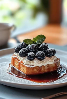 Fried Blueberry Toast Ready to Serve