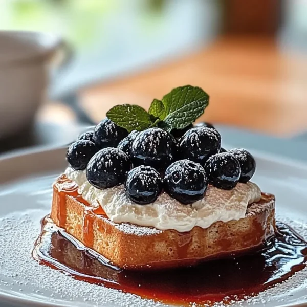 Fried Blueberry Toast Ready to Serve