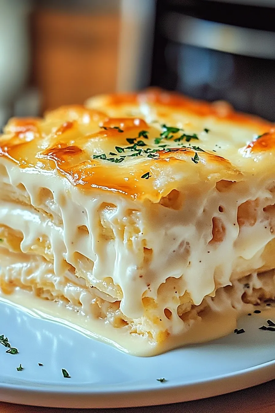 Garlic Butter Shrimp Scampi Lasagna
