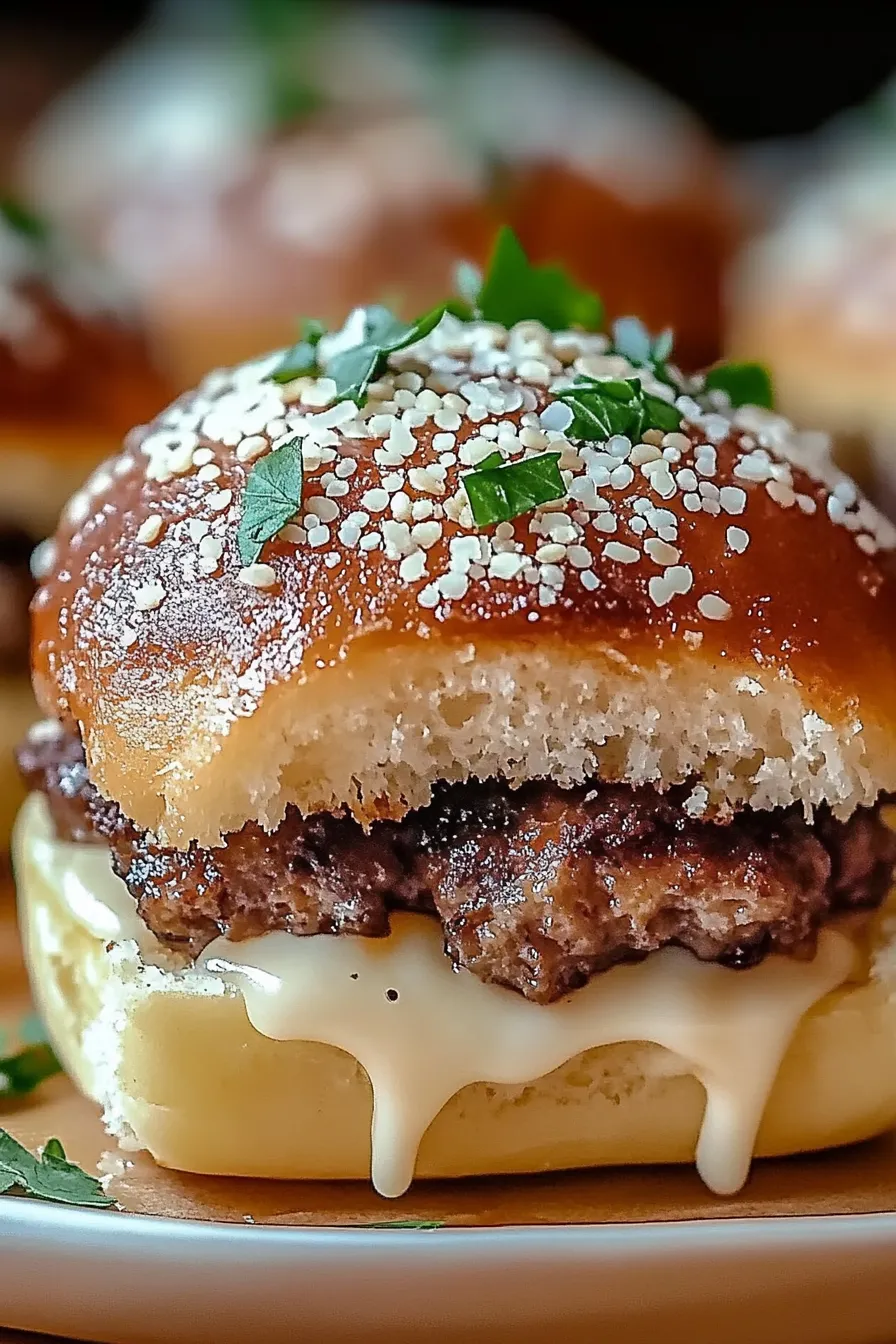 Garlic Parmesan Cheeseburger Bombs