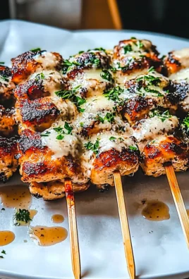 Garlic Parmesan Chicken Skewers on the Grill