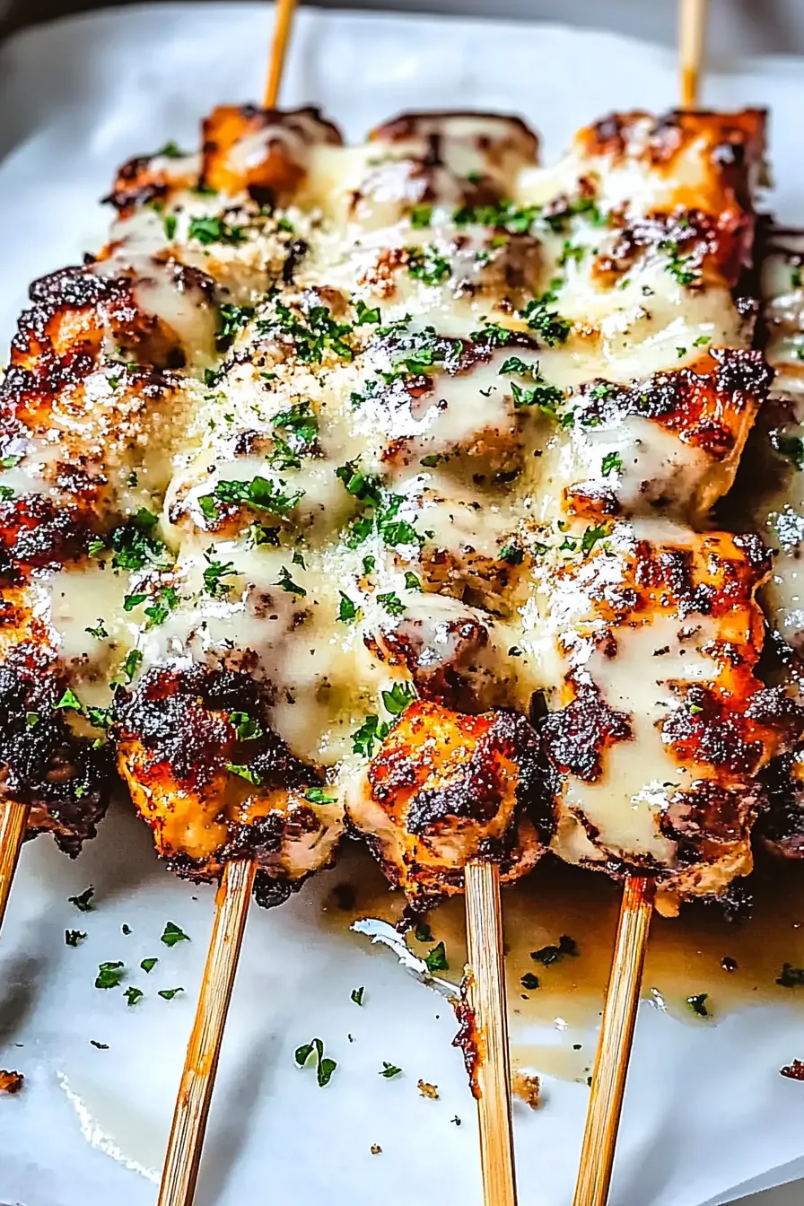 Garlic Parmesan Chicken Skewers: Grill These Flavorful Treats