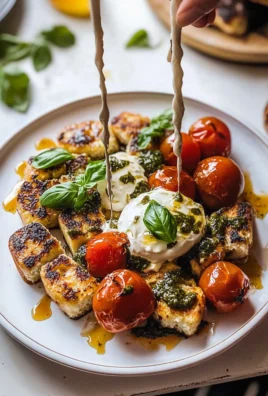 Grilled Caprese Pesto Chicken Skewers Ready to Serve