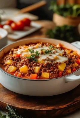 Delicious Ground Beef Casserole Fresh Out of the Oven