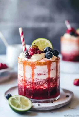 Honey Sweetened Fresh Cherry Limeade in a Glass