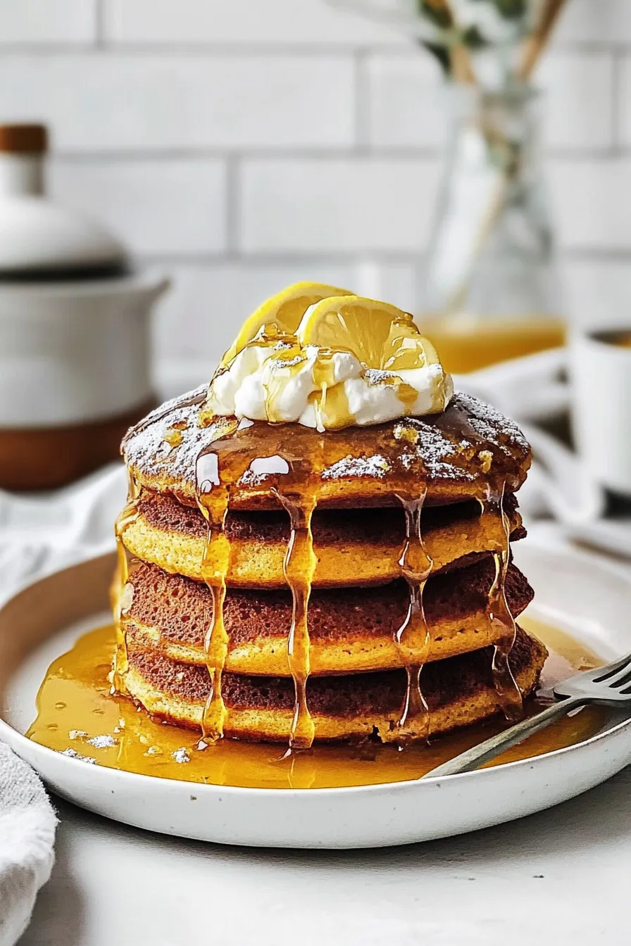 Lemon Ricotta Protein Pancakes