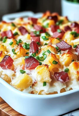 Loaded Potato Ranch Chicken Casserole Served Hot