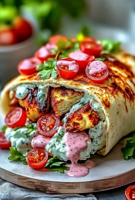 Delicious Mediterranean Chicken Gyros Ready to Serve
