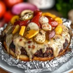 Mouthwatering Mushroom and Swiss Burger Foil Packets