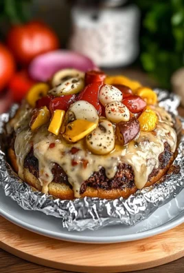 Mouthwatering Mushroom and Swiss Burger Foil Packets