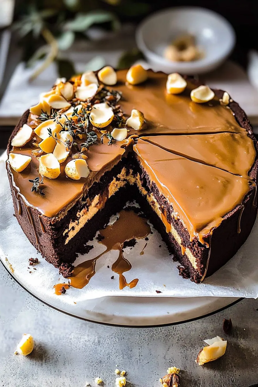 Nonnie’s 6 Ingredient Chocolate Peanut Butter Ice Cream Cake.