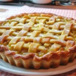 Delicious Old Fashioned Rhubarb Pie Freshly Baked