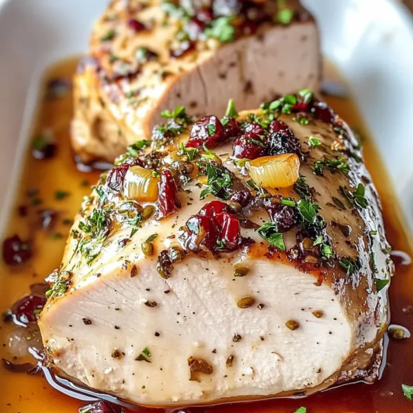 Parmesan Herb Chicken Served with Fresh Herbs