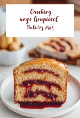 Peanut Butter & Jelly Banana Bread Freshly Baked
