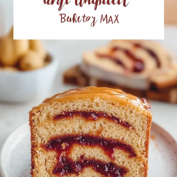 Peanut Butter & Jelly Banana Bread Freshly Baked